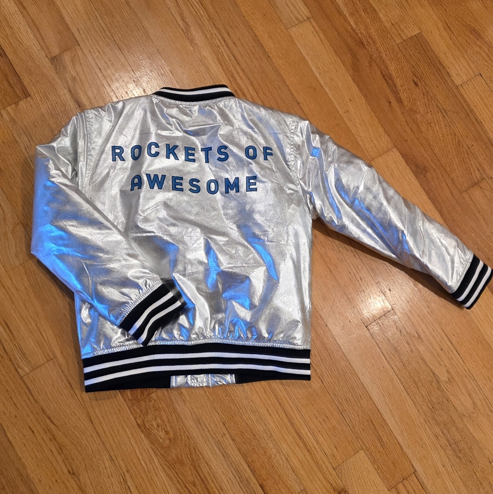 Rockets Of Awesome Silver Bomber Jacket